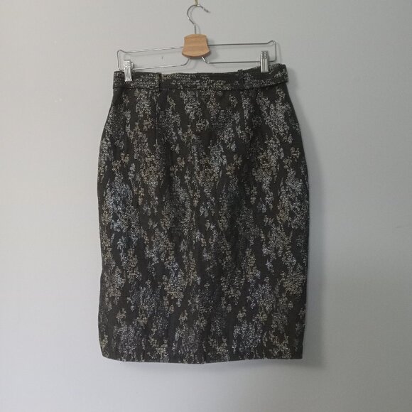 BANANA REPUBLIC ~ Jacquard Belted Pencil Skirt - Picture 4 of 12